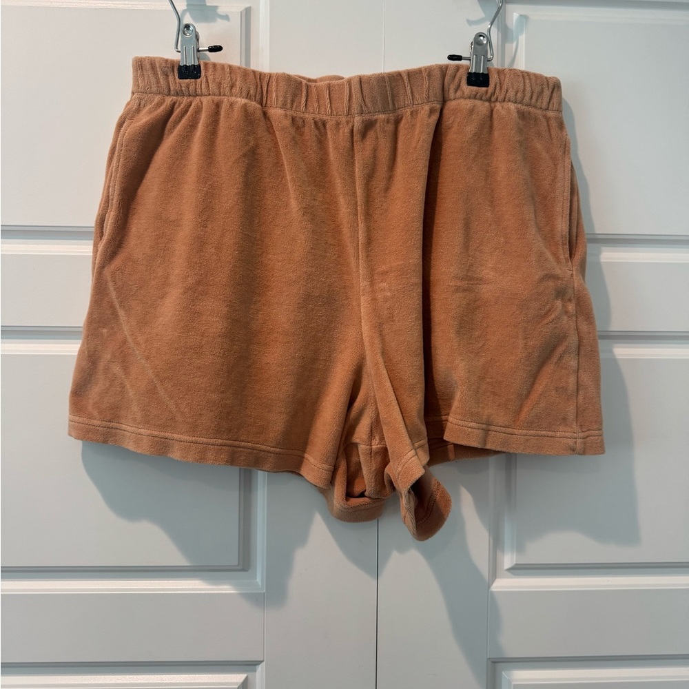 Aerie Terry Burnt Orange Lounge Shorts Causal Comfy Womens Size X-Large